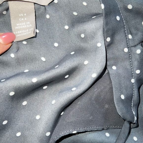 HM DRESS LOT OF 2 XS/S size 4 gray polka dot black yellow bugs - Picture 8 of 8